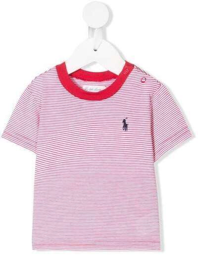 Ralph Lauren Kids полосатая футболка с логотипом 320760582