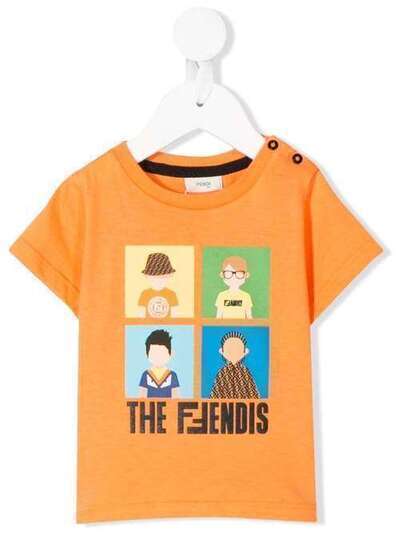 Fendi Kids футболка с графичным принтом BMI2017AJF0DX4