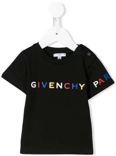 Givenchy Kids футболка с круглым вырезом и логотипом H0511909B