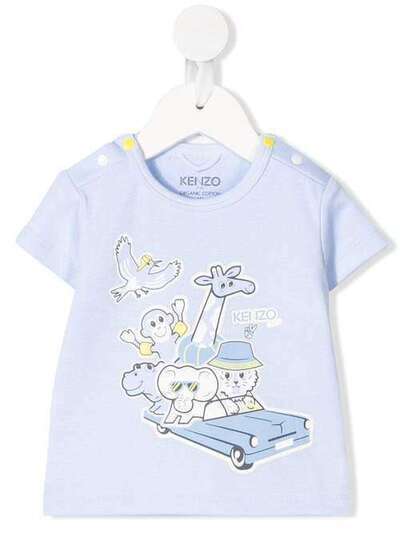 Kenzo Kids animal car print T-shirt KQ10513410