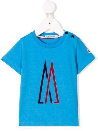 Moncler Kids футболка с нашивкой-логотипом 9518024750V8014