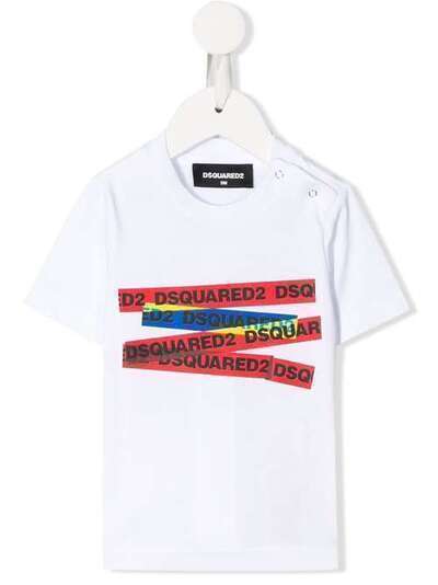Dsquared2 Kids футболка в полоску с логотипом DQ042PD00MM