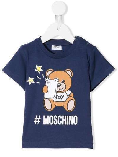 Moschino Kids футболка с логотипом MTM01HLBA10