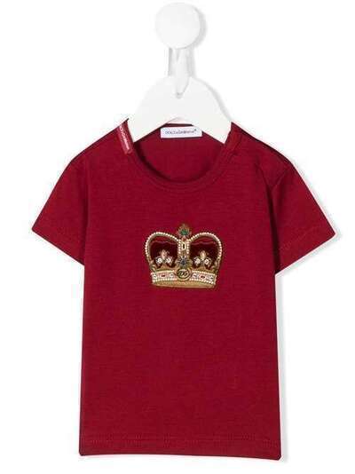 Dolce & Gabbana Kids футболка с круглым вырезом и нашивкой L1JT6SG7VJS