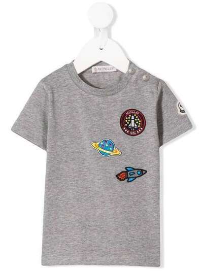 Moncler Kids футболка с нашивкой F19518C709208790A