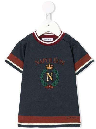 Dolce & Gabbana Kids футболка с вышивкой L1JT7WG7VIV