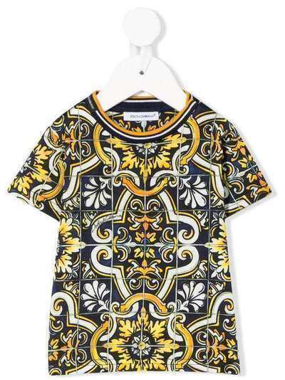 Dolce & Gabbana Kids футболка с короткими рукавами и принтом Maiolica L1JT7WHS7CV