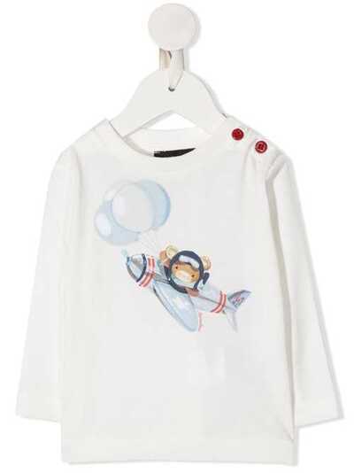 Monnalisa teddybear aeroplane-print T-shirt 2866016744