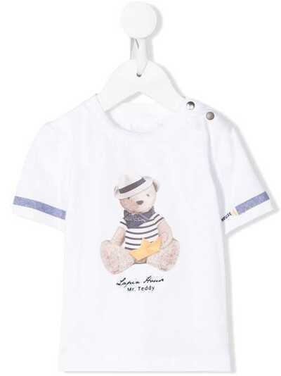 Lapin House Mr Teddy print embroidered logo T-shirt 201E2292
