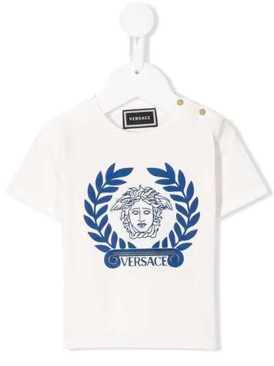 Young Versace Medusa logo crew neck T-shirt YB000145YA00019