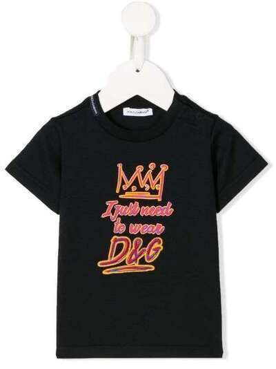 Dolce & Gabbana Kids футболка I Just Need To Wear D&G L1JT7WG7SVO