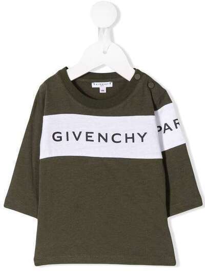 Givenchy Kids топ из джерси с логотипом H05090642
