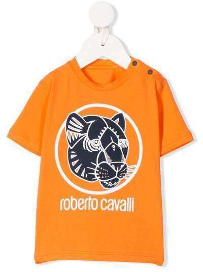 Roberto Cavalli Junior футболка с жаккардовым логотипом KJT61BJV02501500