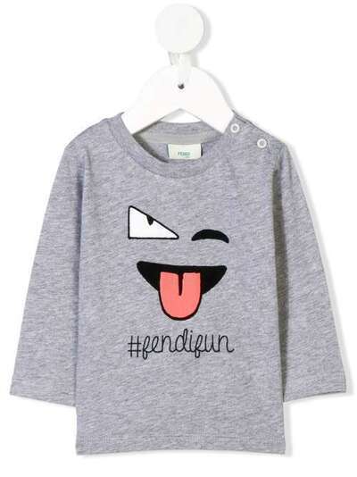Fendi Kids футболка 'Fendi Fun' с длинными рукавами BMI1377AJ