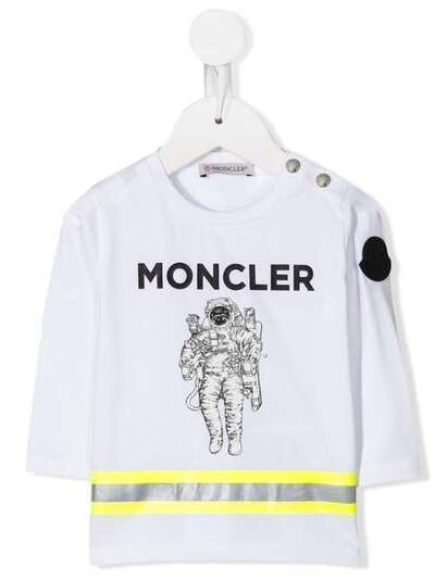 Moncler Kids футболка с принтом и логотипом 8D700208790A