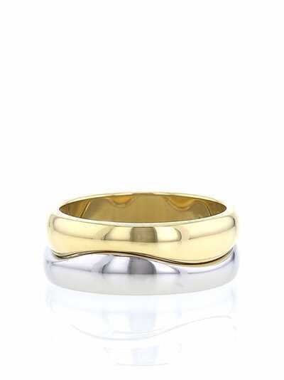 Cartier кольцо из белого и желтого золота