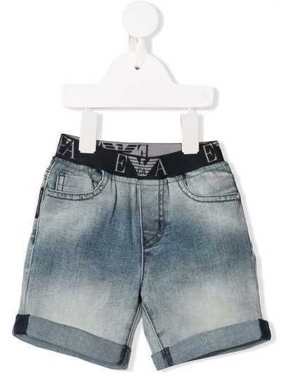 Emporio Armani Kids джинсовые шорты с логотипом на поясе 8NHS034DFJZ