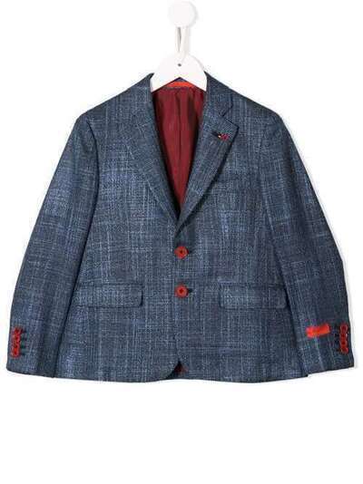 Isaia Kids блейзер из ткани шамбре K24GFI86430810