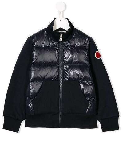 Moncler Kids стеганая куртка с контрастными вставками 8417905809D2