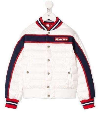 Moncler Kids куртка в стиле колор-блок с логотипом 1A1072053334032