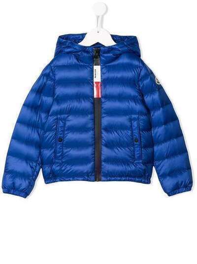 Moncler Kids стеганая куртка с вышитым логотипом F19541A1042053334