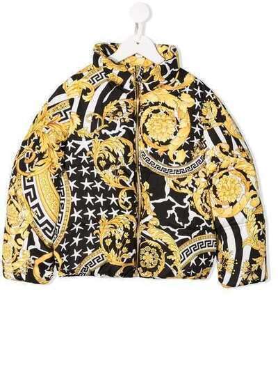 Young Versace куртка-пуховик с принтом Baroque YD000085YA00275