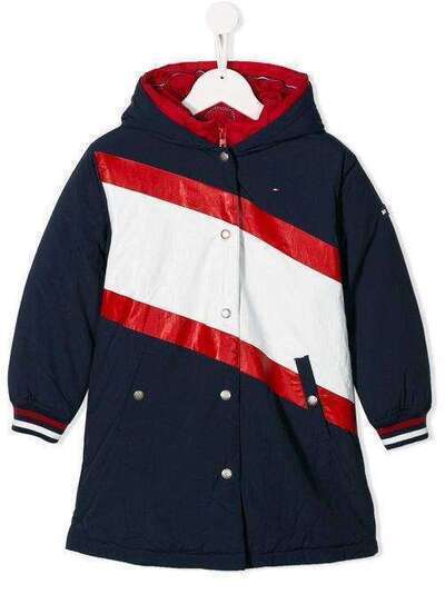 Tommy Hilfiger Junior пуховик в стиле колор-блок KG0KG04467