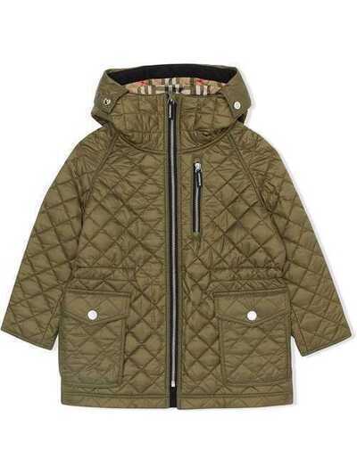 Burberry Kids стеганое пальто с капюшоном 8020492