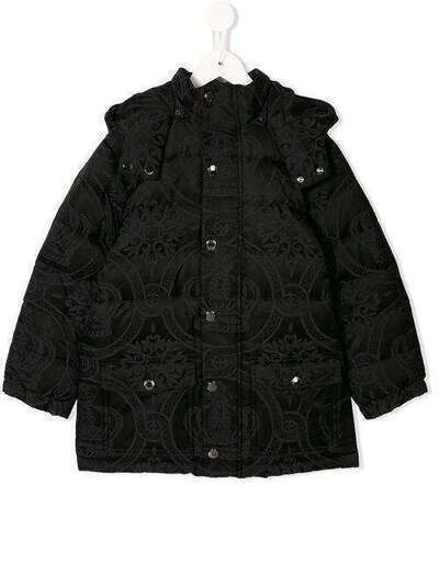 Dolce & Gabbana Kids пуховик с узором L4JBY7HJMA9