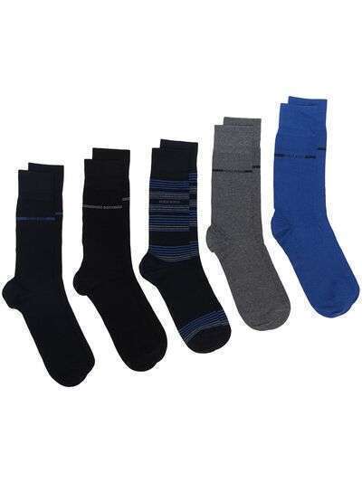 BOSS комплект из пяти пар носков с логотипом