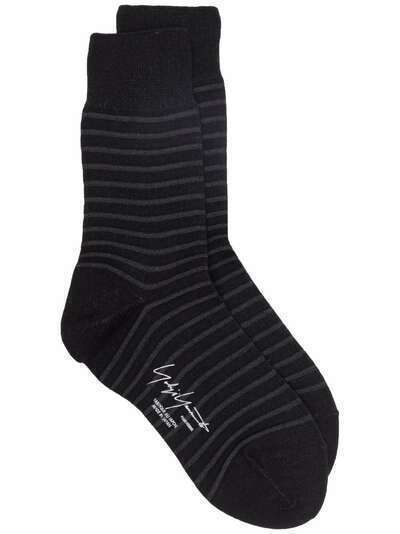 Yohji Yamamoto logo-print striped socks