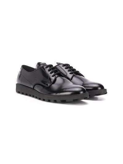 Dolce & Gabbana Kids туфли на шнуровке с нашивкой-логотипом DA0785AX155