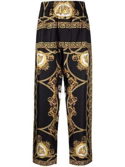 Versace шелковые пижамные брюки с принтом Baroque