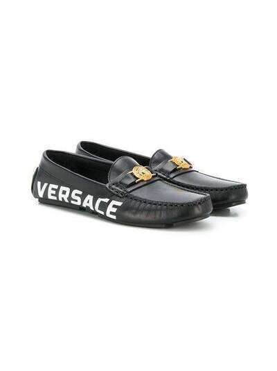 Young Versace мокасины с логотипом YHM00022YB00238
