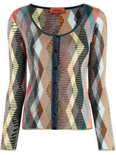 Missoni кардиган с узором аргайл и блестками MDM00223BK00HZ