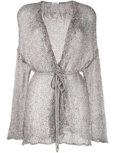 P.A.R.O.S.H. V-neck metallic knit cardigan D520070RIBEL