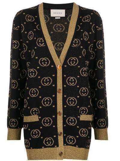 Gucci кардиган из ткани ламе с узором GG Supreme 555014XKAH9