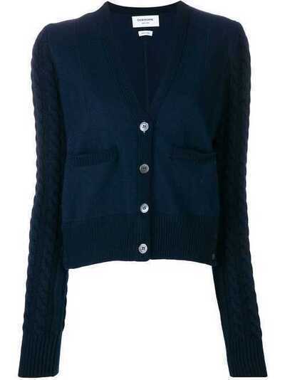 Thom Browne Cable Knit V-Neck Cardigan FJT043A02463