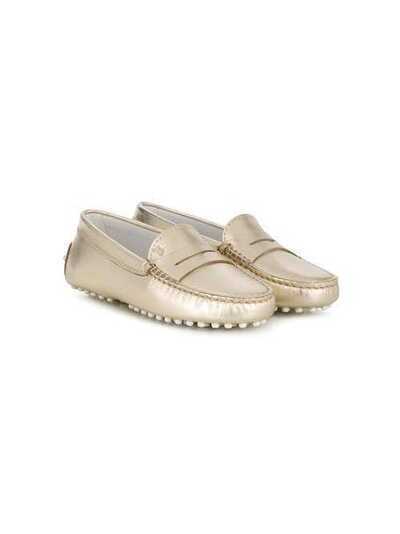 Tod's Kids лоферы с эффектом металлик UXC00G00010KACG005