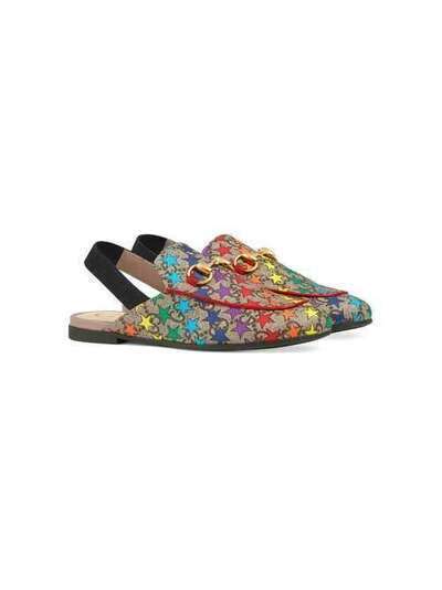 Gucci Kids слиперы Princetown с узором GG 50389395320