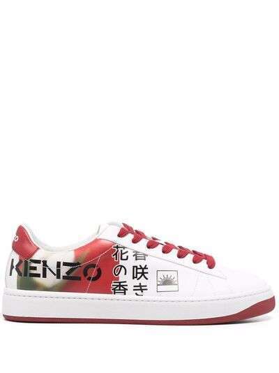 Kenzo кроссовки в стиле колор-блок с логотипом