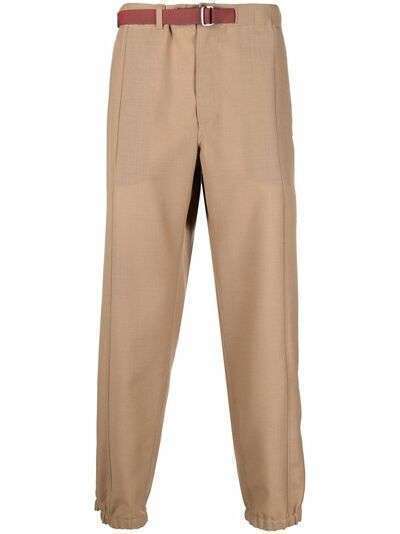 LANVIN belted-waist tapered trousers