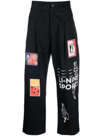 Li-Ning прямые брюки с логотипом