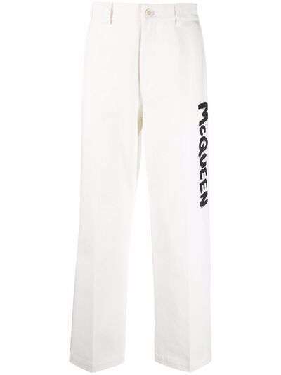 Alexander McQueen прямые брюки с логотипом