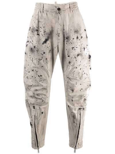 Dsquared2 брюки карго с эффектом разбрызганной краски
