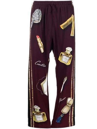 Casablanca спортивные брюки с кулиской и графичным принтом