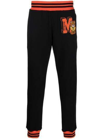 Moschino спортивные брюки с фактурным логотипом