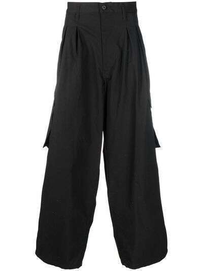 Yohji Yamamoto брюки с кулиской и низким шаговым швом