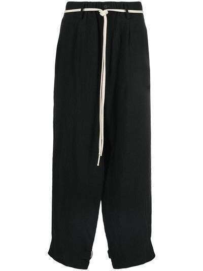 Yohji Yamamoto широкие брюки с завязками
