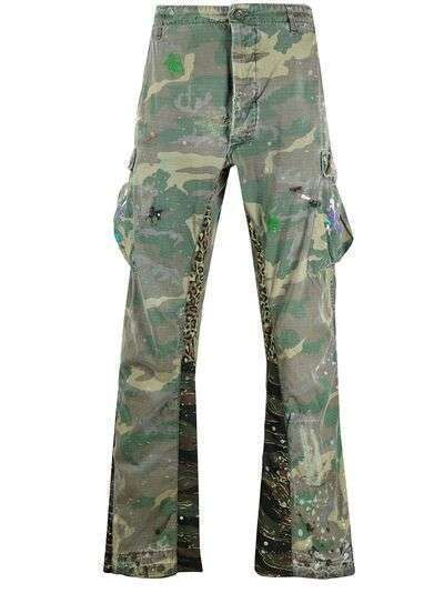GALLERY DEPT. брюки LA Flare с камуфляжным принтом